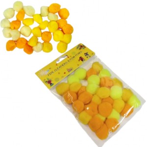 POMPONY 2,5cm 30szt ODCIENIE ŻÓŁTEGO LE19-03