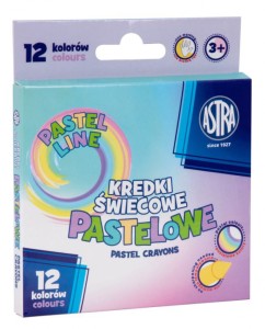 KREDKI ŚWIECOWE PASTELOWE ASTRA 12kol.