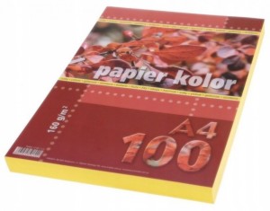 PAPIER A4 160gr. ŻÓŁTY /100/