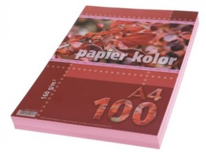 PAPIER A4 160gr. RÓŻOWY /100/