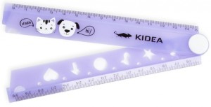 LINIJKA SKŁADANA 30cm.Z SZABLONAMI KIDEA