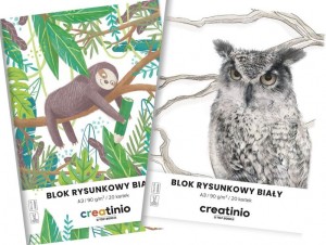 BLOK RYSUNKOWY TOP CREATINIO A3 20K.90gr.BIAŁY