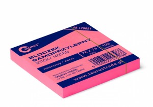 BLOCZEK 76X76MM 100K RÓŻOWY NEON SP