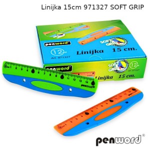 LINIJKA 15CM SOFT GRIP