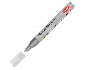 MARKER AKRYLOWY ŚCIĘTY SREBRNY