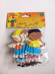 ART. KREATYWNY NAKLEJKI Z PIANKI DZIECI