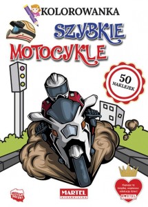 KOLOROWANKA. SZYBKIE MOTOCYKLE Z NAKLEJKAMI 8606