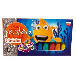 PLASTELINA 10 KOL.BROKATOWA SWEET COLOURS