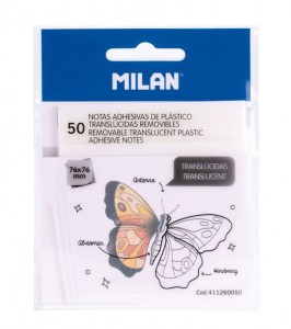 KARTECZKI PRZEZROCZYSTE 76 X 76 MM 50