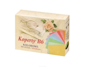 KOPERTY KOLOROWE B6 100szt.