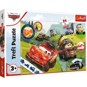 Puzzle 24 Maxi - Wesołe auta !!