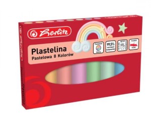 PLASTELINA 8 KOLORÓW PASTELOWA