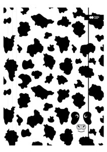 Teczka kartonowa z gumką Black&White Krowa 24x31cm