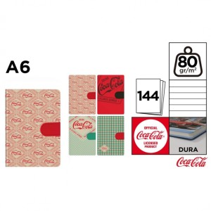 NOTATNIK A6 W EMBLEMATY COCA-COLA 144 STRONY