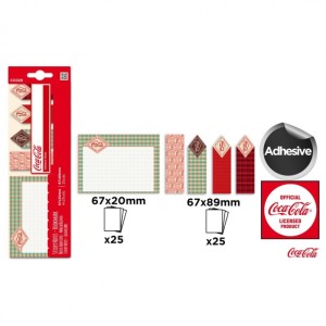 KARTECZKI SAMOPRZYLEPNE RESTAURACYJNE COCA-COLA