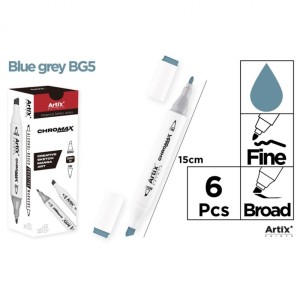 MARKER Z DWOMA KOŃCÓWKAMI BLUE GREY BG5