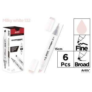 MARKER Z DWOMA KOŃCÓWKAMI MILKY WHITE 132