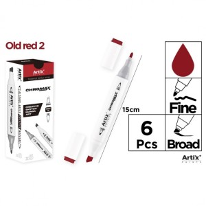 MARKER Z DWOMA KOŃCÓWKAMI OLD RED 2