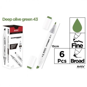 MARKER Z DWOMA KOŃCÓWKAMI DEEP GREEN OLIVE 43