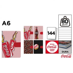 NOTATNIK A6 NAPOJE COCA COLA 144 STRONY