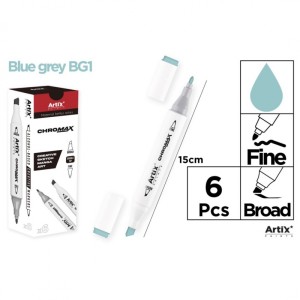 MARKER Z DWOMA KOŃCÓWKAMI BLUE GREY BG1