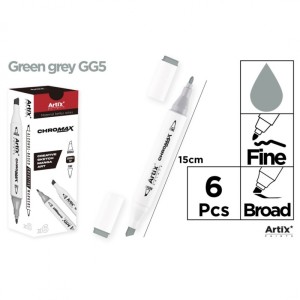 MARKER Z DWOMA KOŃCÓWKAMI GREEN GREY GG5