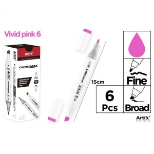 MARKER Z DWOMA KOŃCÓWKAMI VIVID PINK 6