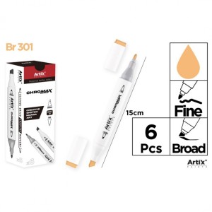 MARKER Z DWOMA KOŃCÓWKAMI BROWN Br301