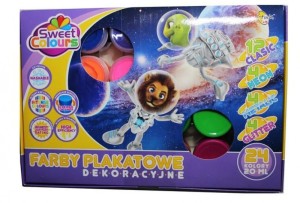 FARBY PLAKATOWE 24 KOL.20ML.SWEET COLOURS
