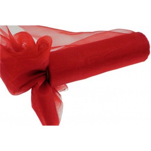 ORGANZA NIEOBSZYWANA MIĘKKA 16CM/8,1MB CZERWONA