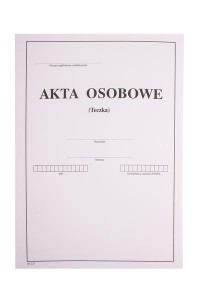TECZKA NA AKTA OSOBOWE A4 BIAŁA
