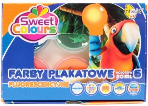 FARBY PLAKATOWE 6 KOL.20ML.FLUO SWEET COLOURS