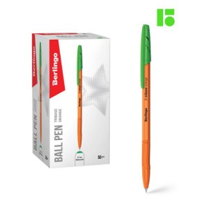 BERLINGO DŁUGOPIS KULK.TRIBASE ORANGE 0,7 ZIELONY