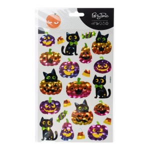 KOLOROWE METALIZOWANE NAKLEJKI HALLOWEENOWE