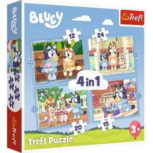 Puzzle 4w1 (12,15,20,24) - Bluey i jego świat !!
