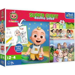 PUZZLE 15 GIANT - Cocomelon, Wesoły dzień !!