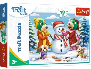 Puzzle 30 - Zimowe zabawy Treflików