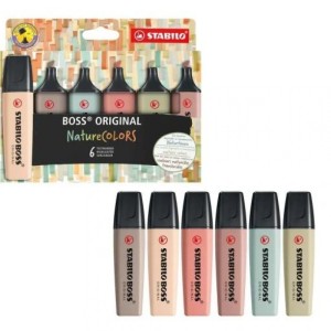 ZAKREŚLACZ STABILO BOSS ORIG.NATURE COL. 6KOL.
