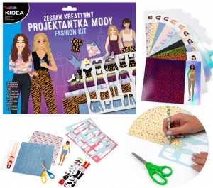 ZESTAW PROJEKTANTKA Z SZABLONAMI 10 ARKUSZY KIDE