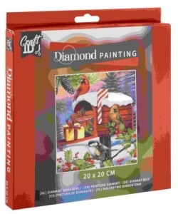 MALOWANIE DIAMENTAMI 20x20 SKRZ.NA LISTY Z PTAKAMI