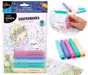 FLAMASTRY DO MAL.KROPKAMI ZE STEMP.I KOLOR.WRÓŻKI