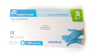 RĘKAWICE NITRYLOWE BEZPUDROWE "S" /100/