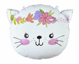 BALON FOLIOWY KOTEK 44x35cm.GŁOWA