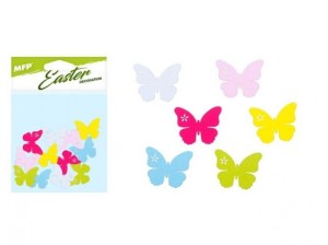 MOTYL DEKORACJA 3CM KOLOROWY MIX /12/