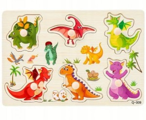 PUZZLE DREWNO DINOZAURY BPUZ2766