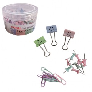 KOMPLET BIUROWY SPINACZE KLIPY PASTEL
