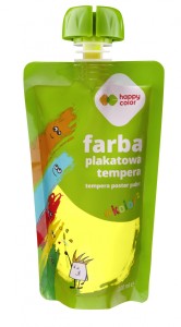 FARBA PLAKATOWA TEMPERA 100ml NEON ŻÓŁTA HAPPY COLOR
