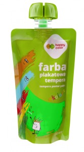 FARBA PLAKATOWA TEMPERA 100ml NEON ZIELONA HAPPY COLOR