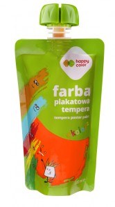 FARBA PLAKATOWA TEMPERA 100ml NEON POMARAŃCZOWY HAPPY COLOR