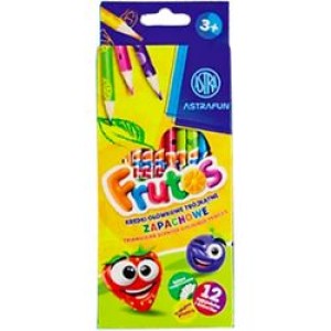 KREDKI OŁÓWKOWE ZAPACH.TRÓJK.ASTRAFUN FRUTOS 12KOL